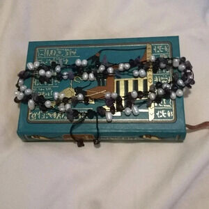 Handmade  pearl & amethyst necklace